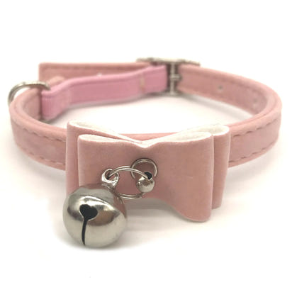 Pet Collar with Bell and Bow for Cats