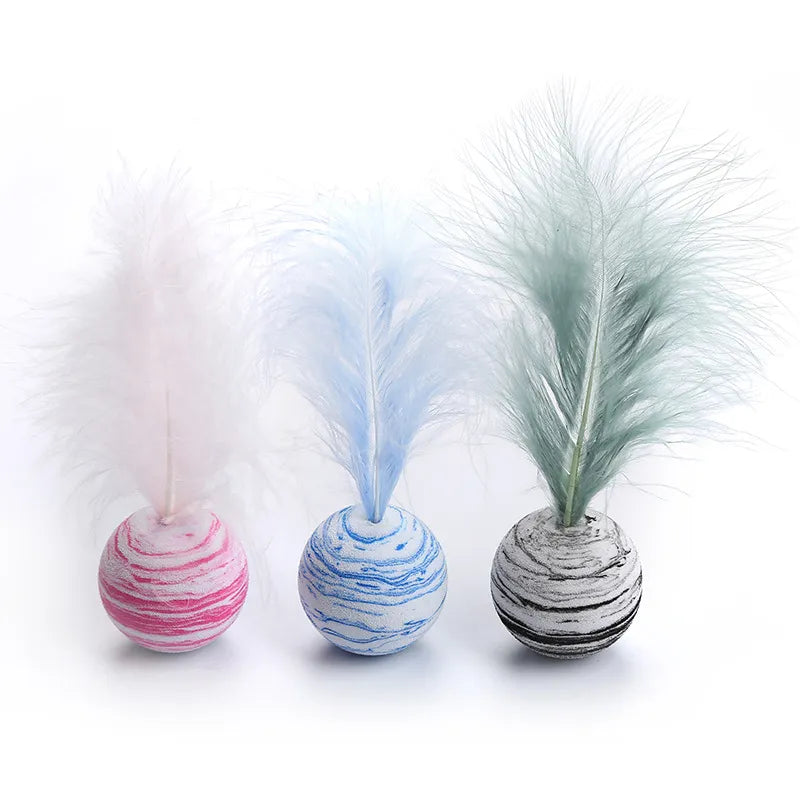 Purr Starry Sky Ball with Feather  for cats