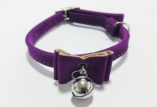 Pet Collar with Bell and Bow for Cats